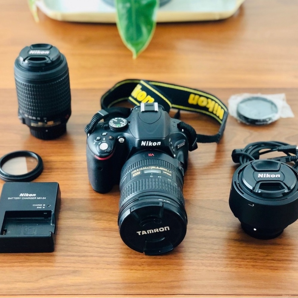 Nikon D5100 digital camera w/ 2 LENSES